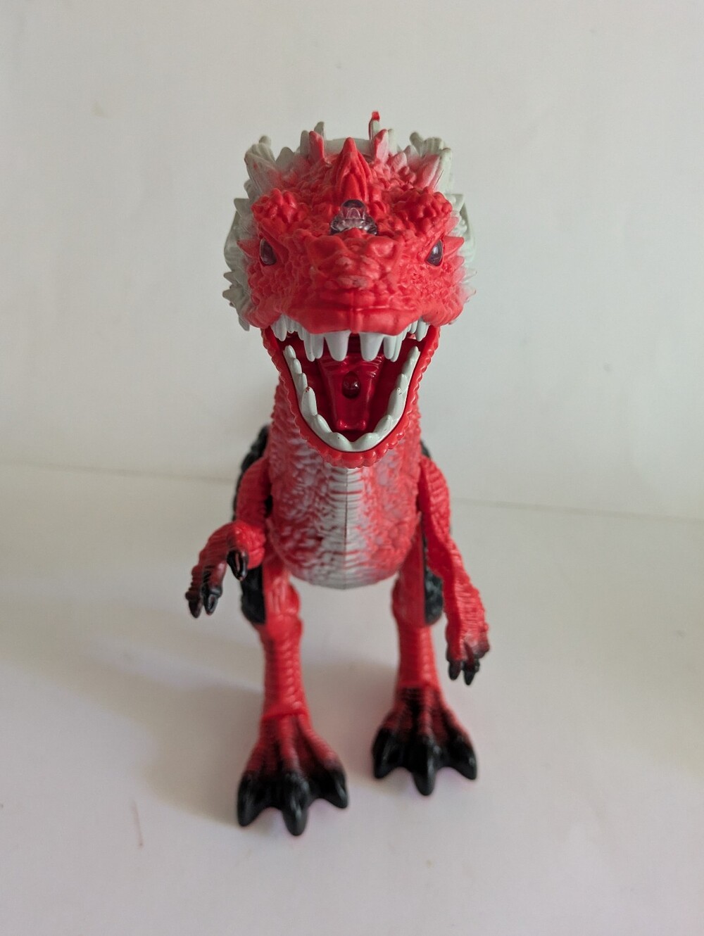 Dragon Red Black Figure Toy Child's Plastic Dragon As Is Sound Does Not Work